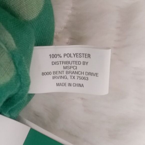 St Patricks Day Irish Loop Scarf Two Tone Green Shamrocks Lightweight New - Picture 5 of 6